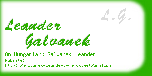 leander galvanek business card